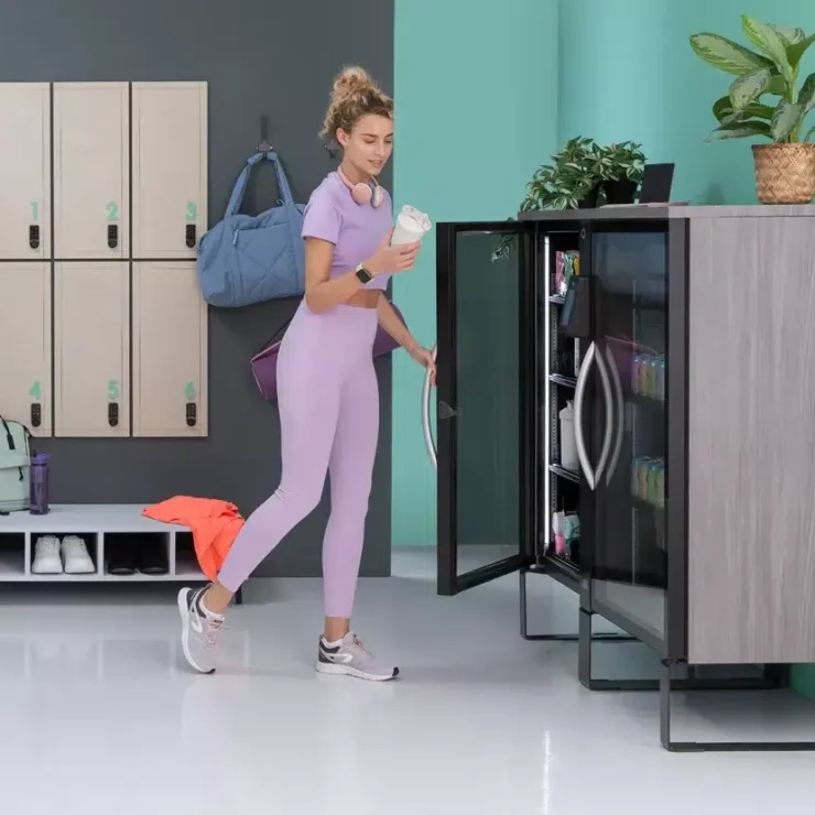 Kiosque intelligent Vendis Automate dans une salle de sport