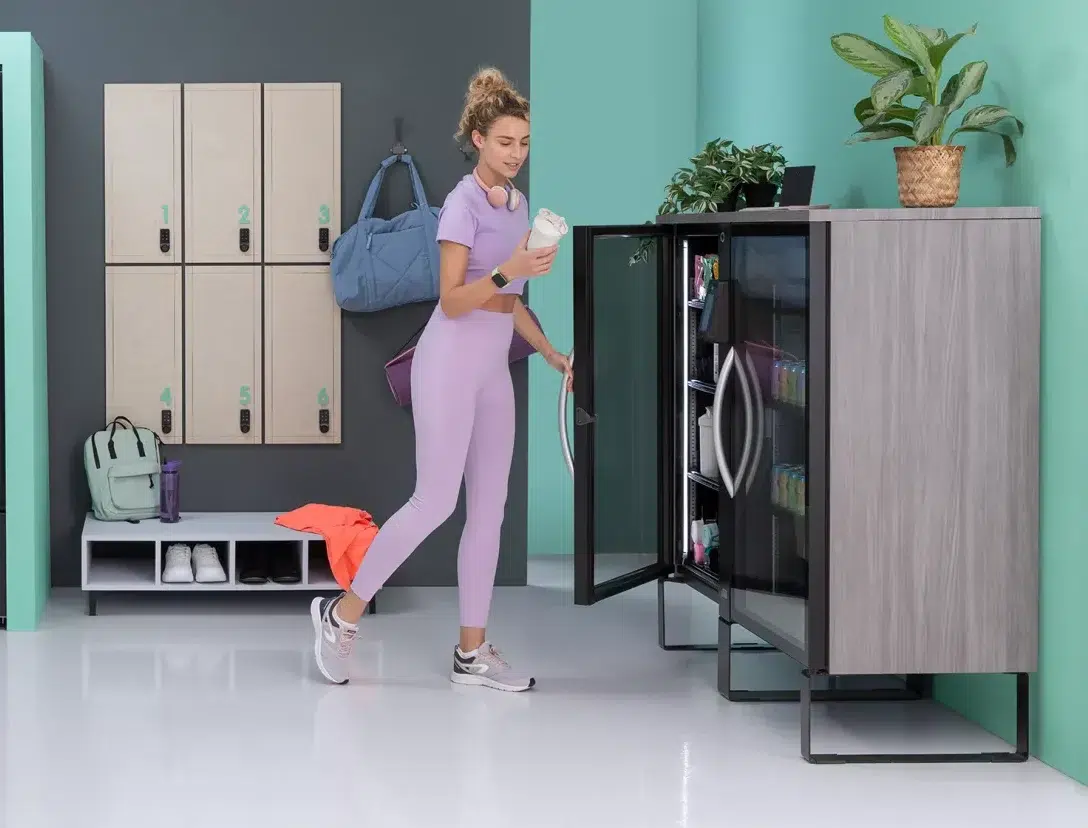 Kiosque intelligent Vendis Automate dans une salle de sport