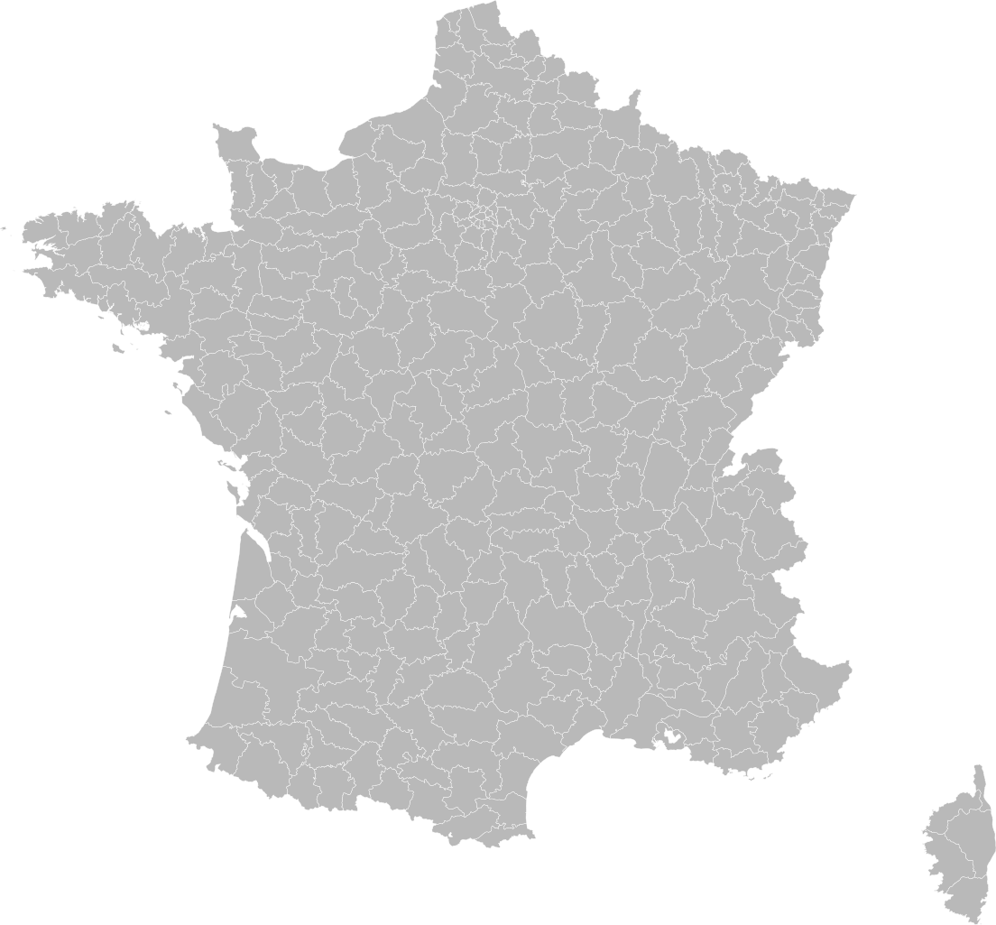 Carte de la France grise